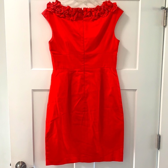 Reddish-Orange Ruffle/Floral Detail on Collar! Super cute! - Picture 3 of 3